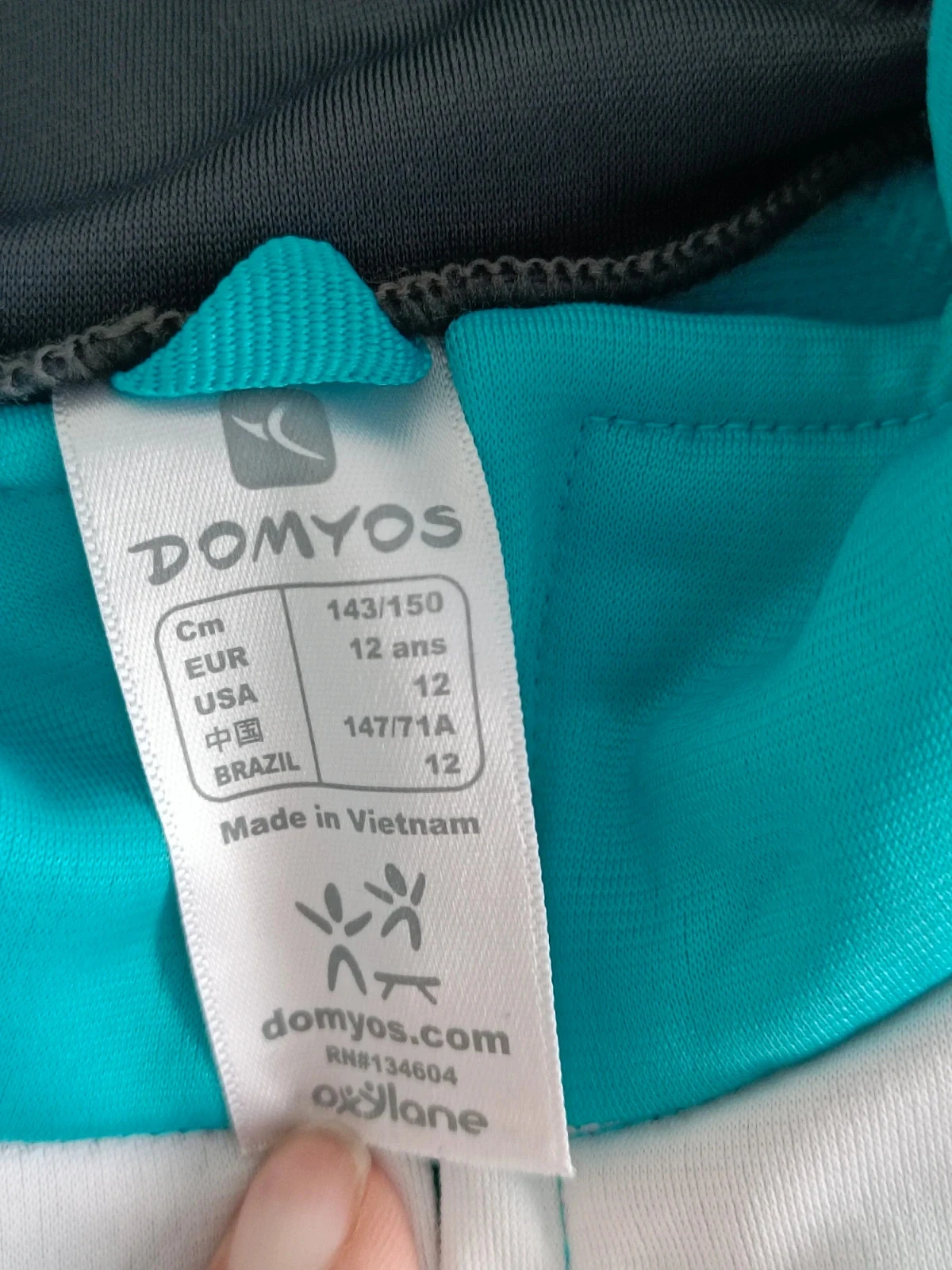 Casaco/manteau/abrigo/jas - cappotto com fecho azul turquesa da Domyos 12 anos – photo 10